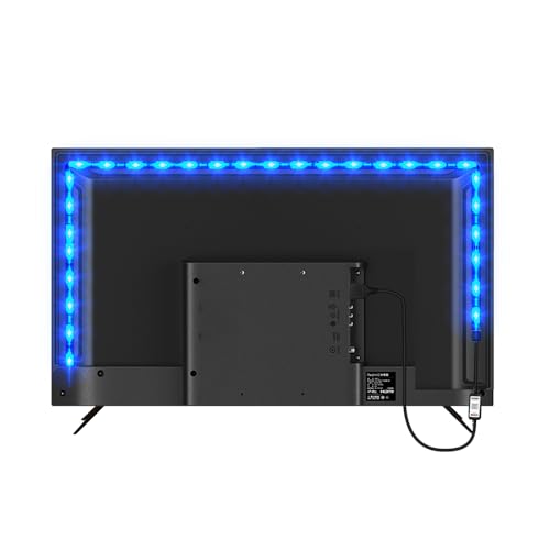 LED Strip 2m, Bluetooth USB Led Beleuchtung Hintergrundbeleuchtung für 40 bis 60 Zoll HDTV, TV-Bildschirm, PC-Monitor, Deko, Party, Steuerbar mit App, LED TV Hintergrundbeleuchtung Sync mit Musik von PSTAR
