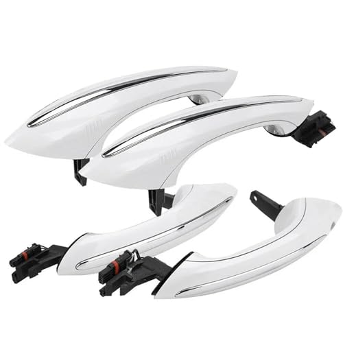 PSUWSXA 4 STÜCKE Weiß Außen Außen Keyless Go Türgriff Set Für 5 7 Serie F07 F10 F11 F12 F13 F01 F02 51217231931(4PCS Door Handle) von PSUWSXA