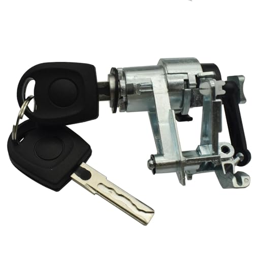 PSUWSXA Heckklappe Hinten Äußere Tür Griff Mit Schloss 2 Schlüssel Für GOLF IV Für Lupo Für Sitz Für Arosa 1J6827297G 1J6827565B 6N0837565A(Lock with 2 Keys) von PSUWSXA