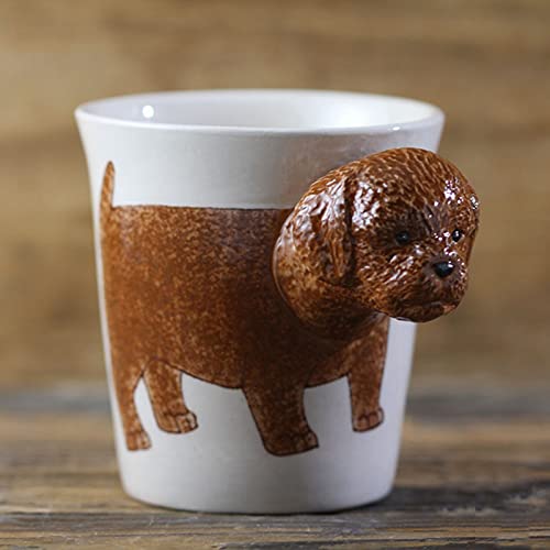 Kaffeetasse aus Keramik, Pudel, Teetasse, Keramik, 3D-Tier, Kaffeetasse, Geschenk for Büro und Zuhause von PSVOD
