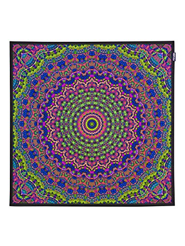 PSYWORK Schwarzlicht Stoffposter Neon | Chill Mandala | 0,75 x 0,75m | UV-aktiv | fluoreszierend | Wandbehang Stoffbanner Poster Wandbild Kunstdruck Dekobild Dekoration Wandteppich PSYWORK Schwarzlicht Stoffposter Neon | Chill Mandala | 0,75 x 0,75m | UV-aktiv | fluoreszierend | Wandbehang Stoffbanner Poster Wandbild Kunstdruck Dekobild Dekoration Wandteppich von PSYWORK