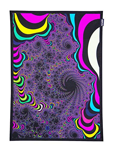 PSYWORK Schwarzlicht Stoffposter Neon | Fractal Dimension I | 0,5x0,7m | UV-aktiv | fluoreszierend | Wandbehang Stoffbanner Poster Wandbild Kunstdruck Dekobild Dekoration Wandteppich PSYWORK Schwarzlicht Stoffposter Neon | Fractal Dimension I | 0,5x0,7m | UV-aktiv | fluoreszierend | Wandbehang Stoffbanner Poster Wandbild Kunstdruck Dekobild Dekoration Wandteppich von PSYWORK