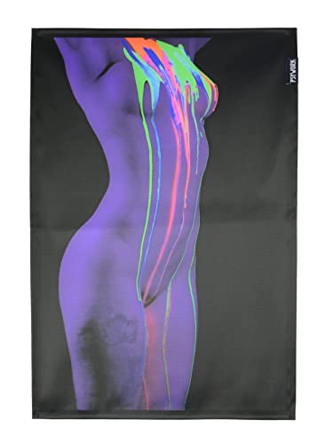 PSYWORK Schwarzlicht Stoffposter Neon | Girl UV Color Splash 1 | 0,4 x 0,6m | UV-aktiv | fluoreszierend | Wandbehang Stoffbanner Poster Wandbild Kunstdruck Dekobild Dekoration Wandteppich PSYWORK Schwarzlicht Stoffposter Neon | Girl UV Color Splash 1 | 0,4 x 0,6m | UV-aktiv | fluoreszierend | Wandbehang Stoffbanner Poster Wandbild Kunstdruck Dekobild Dekoration Wandteppich von PSYWORK