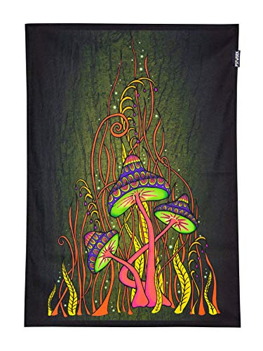 PSYWORK Schwarzlicht Stoffposter Neon | Magic Mushroom Pink | 0,5 x 0,7m | UV-aktiv | fluoreszierend | Wandbehang Stoffbanner Poster Wandbild Kunstdruck Dekobild Dekoration Wandteppich PSYWORK Schwarzlicht Stoffposter Neon | Magic Mushroom Pink | 0,5 x 0,7m | UV-aktiv | fluoreszierend | Wandbehang Stoffbanner Poster Wandbild Kunstdruck Dekobild Dekoration Wandteppich von PSYWORK