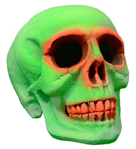 PSYWORK XXL Schwarzlicht Deko Schädel Neon Grün-Rot von PSYWORK