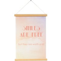 PT LIVING | Poster Smiles Are Free von PT LIVING