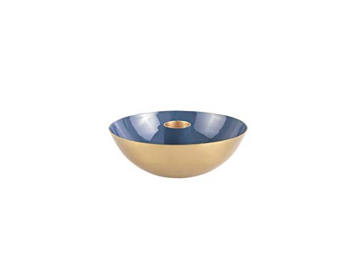 PT Tub Kerzenständer Schale Eisen Emaille blau, D. 10 cm, H. 4 cm von PT Living