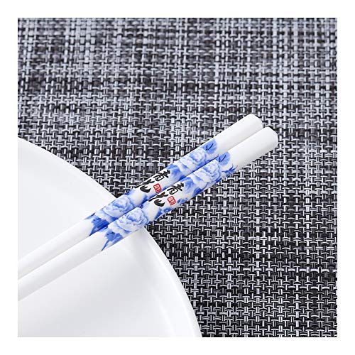 10 Paar Essstäbchen, chinesische Essstäbchen aus Porzellan, wiederverwendbar, Keramik, hitzebeständig, Geschenk-Set T 10 Paar Essstäbchen, chinesische Essstäbchen aus Porzellan, wiederverwendbar, Keramik, hitzebeständig, Geschenk-Set T von PTATT