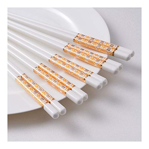 10 Paar Essstäbchen Wiederverwendbare Essstäbchen aus Porzellan, rutschfest Essstäbchen aus feinem Porzellan, Japanische Sushi-Essstäbchen, Weiß E 10 Paar Essstäbchen Wiederverwendbare Essstäbchen aus Porzellan, rutschfest Essstäbchen aus feinem Porzellan, Japanische Sushi-Essstäbchen, Weiß E von PTATT