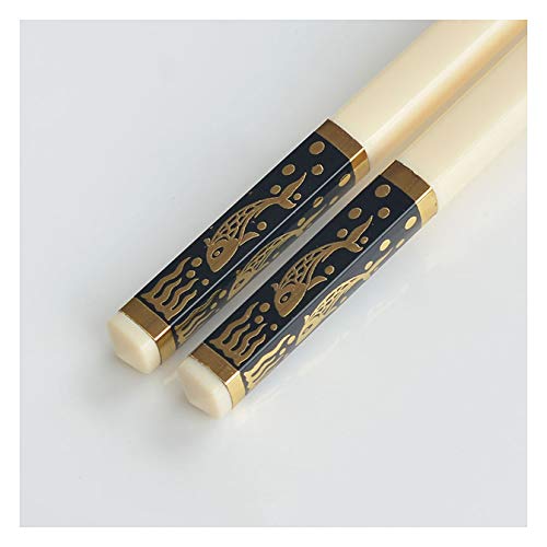 10 Paar Essstäbchen aus Porzellan im japanischen Stil, wiederverwendbar, hochwertige Knochen-Essstäbchen, hohe Temperaturbeständigkeit, leicht, einfach zu bedienen und zu reinigen, 27 cm R 10 Paar Essstäbchen aus Porzellan im japanischen Stil, wiederverwendbar, hochwertige Knochen-Essstäbchen, hohe Temperaturbeständigkeit, leicht, einfach zu bedienen und zu reinigen, 27 cm R von PTATT