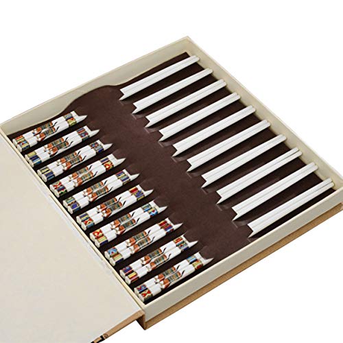 10 Paar Essstäbchen aus feinem Knochenporzellan in Geschenkbox – chinesische Essstäbchen Geschenk – 24 cm, Weiß C 10 Paar Essstäbchen aus feinem Knochenporzellan in Geschenkbox – chinesische Essstäbchen Geschenk – 24 cm, Weiß C von PTATT