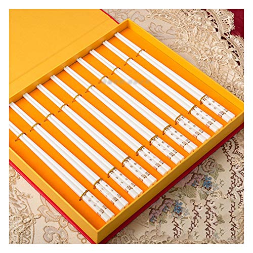 10 Paar Essstäbchen aus feinem Porzellan, ohne Farbe, ohne Wachs, natürlich, gesund, klassischer chinesischer Stil, für Küche, Esszimmer, Gourmet, Nudeln, Geschenkverpackung R 10 Paar Essstäbchen aus feinem Porzellan, ohne Farbe, ohne Wachs, natürlich, gesund, klassischer chinesischer Stil, für Küche, Esszimmer, Gourmet, Nudeln, Geschenkverpackung R von PTATT