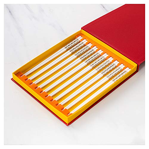 10 Paar Porzellan-Essstäbchen, rutschfeste Essstäbchen, wiederverwendbare chinesische Essstäbchen, chinesischer klassischer Stil für Küche, Esszimmer, Gourmet, Nudeln (24,9 cm) R von PTATT