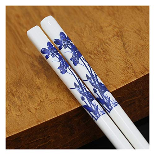 10 Paar japanische Essstäbchen aus feinem Porzellan, Sushi Essstäbchen, Umweltschutz, für asiatische Gerichte, wiederverwendbar, 25 cm F von PTATT