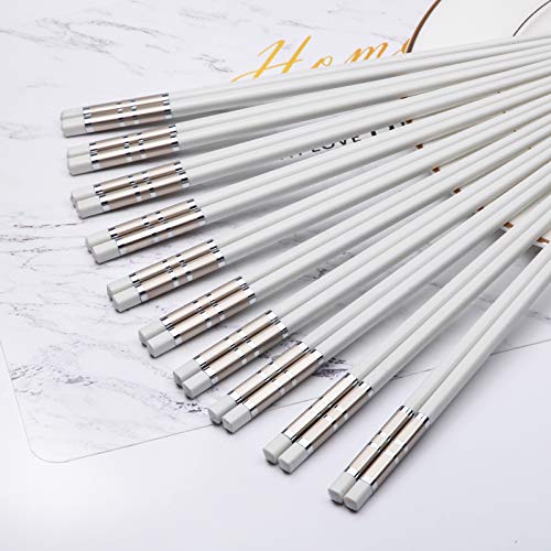 10 Paar weiße Porzellan-Essstäbchen, Wiederverwendbare Essstäbchen aus Keramik, kann für die Reinigung in der Spülmaschine verwendet werden, japanischer Sushi-Stick C 10 Paar weiße Porzellan-Essstäbchen, Wiederverwendbare Essstäbchen aus Keramik, kann für die Reinigung in der Spülmaschine verwendet werden, japanischer Sushi-Stick C von PTATT