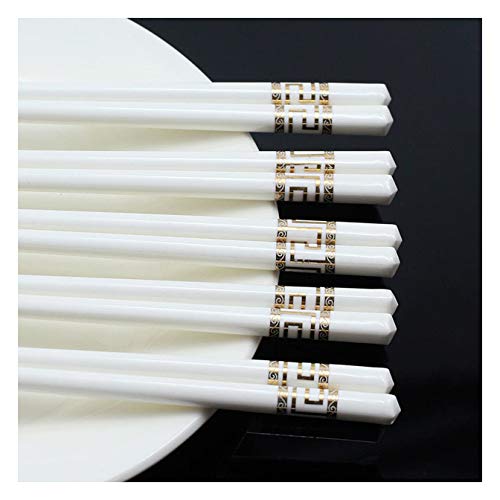 10 Paar wiederverwendbare Keramik-Essstäbchen für Sushi oder andere japanische chinesische und koreanische Lebensmittel, leicht zu reinigen, Premium-Holz-Geschenkbox A von PTATT