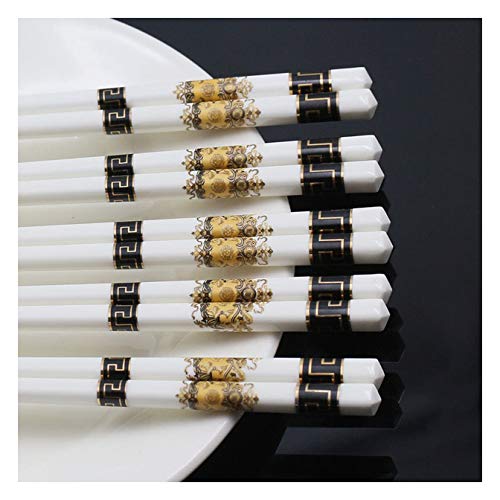 10 Paar wiederverwendbare Keramik-Essstäbchen für Sushi oder andere japanische chinesische und koreanische Lebensmittel, leicht zu reinigen, Premium-Holz-Geschenkbox E 10 Paar wiederverwendbare Keramik-Essstäbchen für Sushi oder andere japanische chinesische und koreanische Lebensmittel, leicht zu reinigen, Premium-Holz-Geschenkbox E von PTATT