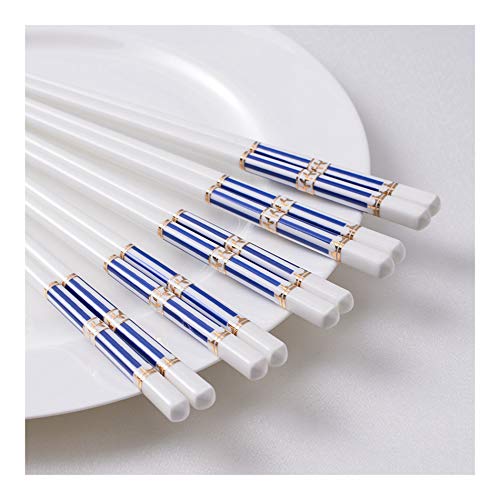 10 Paar wiederverwendbare Porzellan-Essstäbchen, Geschenk-Set, Essstäbchen, rutschfest, chinesische Essstäbchen, Knochenporzellan, japanische Sushi-Essstäbchen, Keramik, Weiß A 10 Paar wiederverwendbare Porzellan-Essstäbchen, Geschenk-Set, Essstäbchen, rutschfest, chinesische Essstäbchen, Knochenporzellan, japanische Sushi-Essstäbchen, Keramik, Weiß A von PTATT