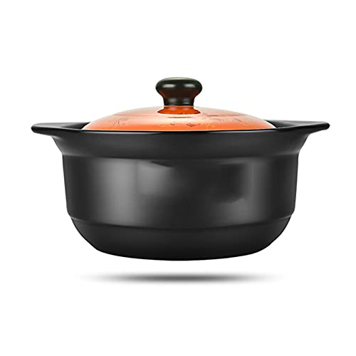 2,8 l Doppelgriffdeckel, reine schwarze Keramik-Treen-Suppe, Keramik, rund, schwarz, Tontopf, Keramik-Kochgeschirr mit schwarzem Deckel, hitzebeständig, schwarz, 2,8 l 2,8 l Doppelgriffdeckel, reine schwarze Keramik-Treen-Suppe, Keramik, rund, schwarz, Tontopf, Keramik-Kochgeschirr mit schwarzem Deckel, hitzebeständig, schwarz, 2,8 l von PTATT