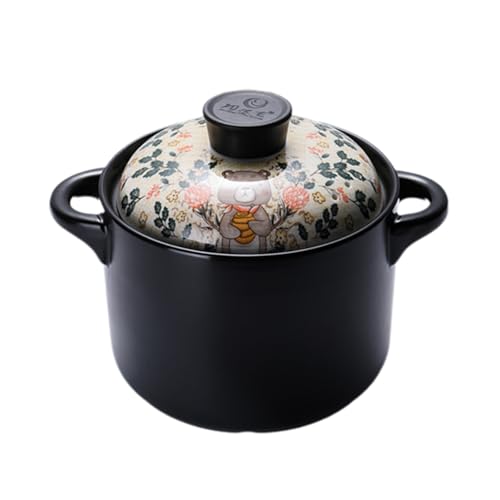 3,5 l Kasserolle mit Deckel, Suppentopf, kleiner Tontopf, Keramik, Suppentopf, rund, irdener Topf, binaurale Auflaufform mit Deckel, Keramik-Kochgeschirr, hohe Temperaturbeständigkeit, D-3,5 l 3,5 l Kasserolle mit Deckel, Suppentopf, kleiner Tontopf, Keramik, Suppentopf, rund, irdener Topf, binaurale Auflaufform mit Deckel, Keramik-Kochgeschirr, hohe Temperaturbeständigkeit, D-3,5 l von PTATT