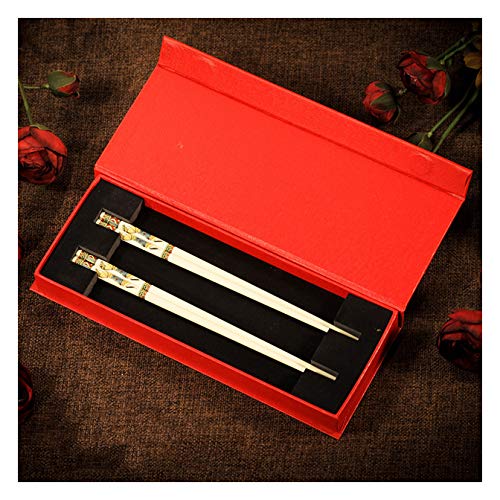 Chinesische Essstäbchen aus Knochenporzellan, weiße Porzellan-Essstäbchen, Premium-Geschenk-Box, wiederverwendbare Keramik-Essstäbchen, 10 Paar, japanische Sushi-Essstäbchen, 24,2 cm, B-2 Paar Chinesische Essstäbchen aus Knochenporzellan, weiße Porzellan-Essstäbchen, Premium-Geschenk-Box, wiederverwendbare Keramik-Essstäbchen, 10 Paar, japanische Sushi-Essstäbchen, 24,2 cm, B-2 Paar von PTATT