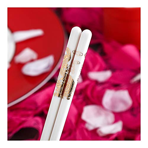 Chinesische Essstäbchen aus Knochenporzellan, weiße Porzellan-Essstäbchen, Premium-Geschenk-Box, wiederverwendbare Keramik-Essstäbchen, 5 Paar, japanische Sushi-Essstäbchen, 24 cm A Chinesische Essstäbchen aus Knochenporzellan, weiße Porzellan-Essstäbchen, Premium-Geschenk-Box, wiederverwendbare Keramik-Essstäbchen, 5 Paar, japanische Sushi-Essstäbchen, 24 cm A von PTATT