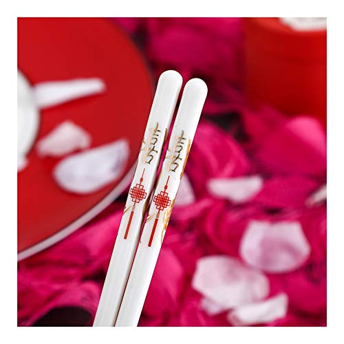 Chinesische Essstäbchen aus Knochenporzellan, weiße Porzellan-Essstäbchen, Premium-Geschenk-Box, wiederverwendbare Keramik-Essstäbchen, 5 Paar, japanische Sushi-Essstäbchen, 24 cm C Chinesische Essstäbchen aus Knochenporzellan, weiße Porzellan-Essstäbchen, Premium-Geschenk-Box, wiederverwendbare Keramik-Essstäbchen, 5 Paar, japanische Sushi-Essstäbchen, 24 cm C von PTATT