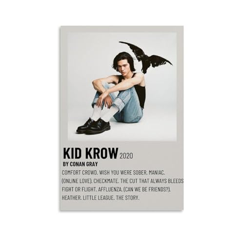 Conan Gray Poster Kid Krow Album, Poster, Leinwand, Wandkunst, dekoratives Wohnkultur, Gemälde für Wohnzimmer, Schlafzimmer, 30 x 45 cm, ungerahmt, Stil 15 von PTATT