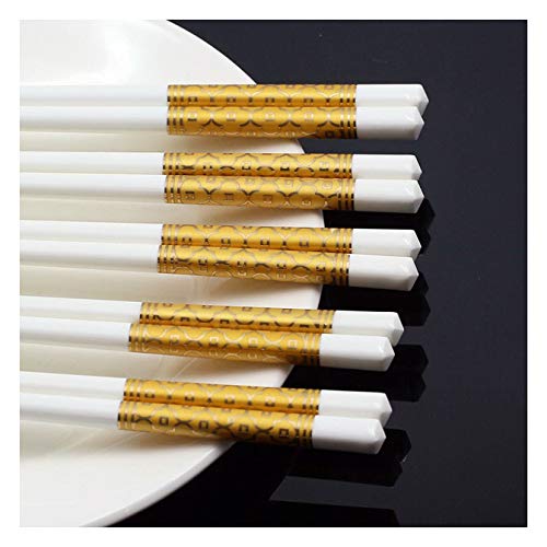 Essstäbchen Set 5 Paar Essstäbchen Chinesische Essstäbchen Wiederverwendbare Essstäbchen aus weißem Porzellan für Familiengebrauch und Geschirrspüler Asiatisches Geschirr Rutschfest Geschenkbox Holz B Essstäbchen Set 5 Paar Essstäbchen Chinesische Essstäbchen Wiederverwendbare Essstäbchen aus weißem Porzellan für Familiengebrauch und Geschirrspüler Asiatisches Geschirr Rutschfest Geschenkbox Holz B von PTATT