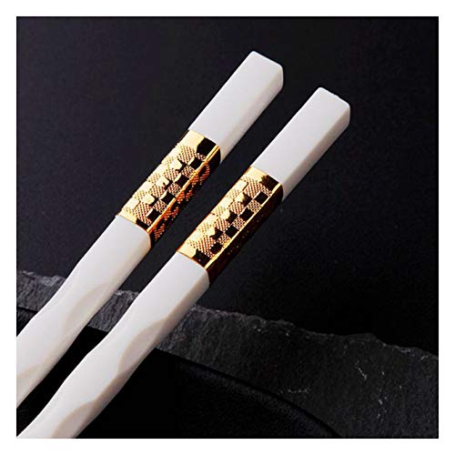 Essstäbchen aus Legierung, Fiberglas, wiederverwendbare Essstäbchen, 10 Paar, chinesische Essstäbchen, Hot Pot Essstäbchen, Sushi-Essstäbchen-Set für Haushalt, Restaurant, Z Essstäbchen aus Legierung, Fiberglas, wiederverwendbare Essstäbchen, 10 Paar, chinesische Essstäbchen, Hot Pot Essstäbchen, Sushi-Essstäbchen-Set für Haushalt, Restaurant, Z von PTATT