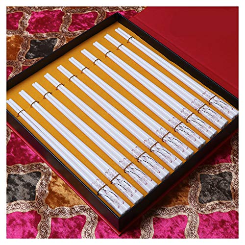 Essstäbchen aus Porzellan, wiederverwendbar, klassischer japanischer Stil, Geschenksets, rutschfest, spülmaschinenfest, 24,9 cm, Geschenkpaket D Essstäbchen aus Porzellan, wiederverwendbar, klassischer japanischer Stil, Geschenksets, rutschfest, spülmaschinenfest, 24,9 cm, Geschenkpaket D von PTATT