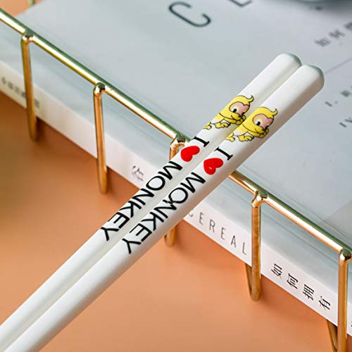 Essstäbchen aus hochwertigem Porzellan, 12 Sternzeichen, handgefertigt, rutschfest, chinesische Essstäbchen für Sushi, Nudeln, Reis, Geschenk-Box, 25 cm O von PTATT