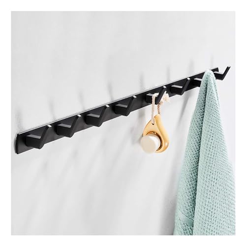 Kleiderhaken Wandgarderobe lang Metall Schwarz 3-8 Haken zum Aufhängen Garderobenhaken Multihaken Wandgarderobe für Kleidung Jacken Hüte Handtücher Schwarz 8 Kleiderhaken Wandgarderobe lang Metall Schwarz 3-8 Haken zum Aufhängen Garderobenhaken Multihaken Wandgarderobe für Kleidung Jacken Hüte Handtücher Schwarz 8 von PTATT