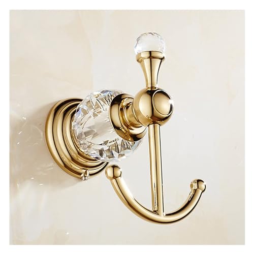 Moderne Badezimmer-Kleiderhaken, dekorativ, Metall-Kristall-Kleiderhaken, Wandmontage, für Küche, Schlafzimmer, Kabine, Duschraum, Handtuch, Kleidung, Hosen, Schuhbeutel, Mantel, Gold Moderne Badezimmer-Kleiderhaken, dekorativ, Metall-Kristall-Kleiderhaken, Wandmontage, für Küche, Schlafzimmer, Kabine, Duschraum, Handtuch, Kleidung, Hosen, Schuhbeutel, Mantel, Gold von PTATT