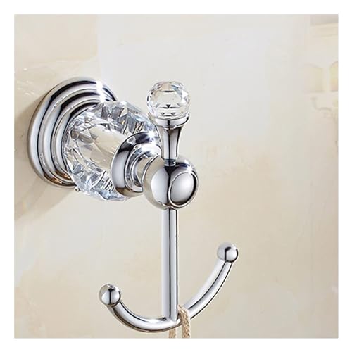 Moderne Badezimmer-Kleiderhaken, dekorativ, Metall-Kristall-Kleiderhaken, Wandmontage, für Küche, Schlafzimmer, Kabine, Duschraum, Handtuch, Kleidung, Hosen, Schuhbeutel, Mantel, Silber Moderne Badezimmer-Kleiderhaken, dekorativ, Metall-Kristall-Kleiderhaken, Wandmontage, für Küche, Schlafzimmer, Kabine, Duschraum, Handtuch, Kleidung, Hosen, Schuhbeutel, Mantel, Silber von PTATT