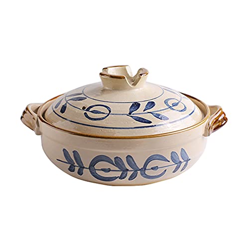 Nicht-Stick-Keramik-Auflauf, Holländerofen-Tontopf für Eintopfsuppe, Dampf, kratzfest, Kühlschrank, Ofen sicher, hitzebeständig bis zu 450 ° C mit Deckel Beige-1.6L Nicht-Stick-Keramik-Auflauf, Holländerofen-Tontopf für Eintopfsuppe, Dampf, kratzfest, Kühlschrank, Ofen sicher, hitzebeständig bis zu 450 ° C mit Deckel Beige-1.6L von PTATT