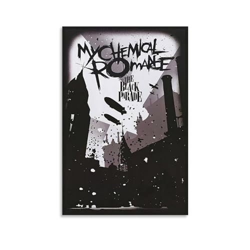 Poster "My Chemical Romance", schwarze Parade, Leinwand, Wandkunst, dekoratives Wohnkultur, Gemälde für Wohnzimmer, Schlafzimmer, 30 x 45 cm, ungerahmt, Stil 14 von PTATT