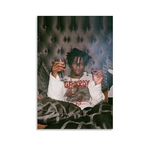 Rapper Playboi Carti Poster, Leinwand, Wandkunst, dekoratives Wohnkultur, Gemälde für Wohnzimmer, Schlafzimmer, 40 x 60 cm, ungerahmt, 3 von PTATT