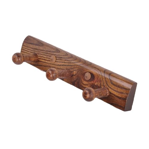 Rustikale Holzgarderobe, Wandmontage, Massivholz, Garderobenhaken, Wandgarderobe, Kleideraufbewahrung, Hakenleiste für Eingang, Schlafzimmer, Schlamm, Mäntel, Braun, 3 Haken Rustikale Holzgarderobe, Wandmontage, Massivholz, Garderobenhaken, Wandgarderobe, Kleideraufbewahrung, Hakenleiste für Eingang, Schlafzimmer, Schlamm, Mäntel, Braun, 3 Haken von PTATT