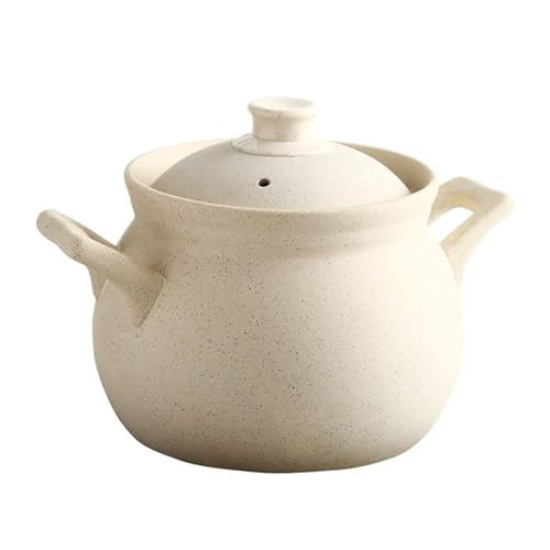 Steintopf im antiken Stil aus Ton mit Deckel Suppentopf Tontopf Retro Tontopf mit Deckel binauraler Bräter Handgemachtes Kochgeschirr Runder Tontopf Beige-2,3 l Steintopf im antiken Stil aus Ton mit Deckel Suppentopf Tontopf Retro Tontopf mit Deckel binauraler Bräter Handgemachtes Kochgeschirr Runder Tontopf Beige-2,3 l von PTATT