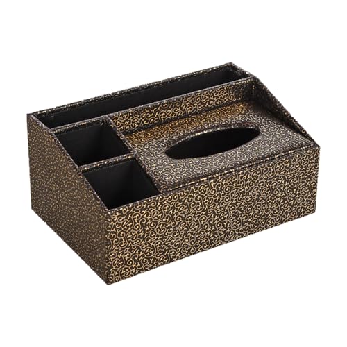 Taschentuchbox Deckel Rechteckig Retro mit Aufbewahrung, Multifunktionaler Taschentuchbox-Halter aus Kunstleder mit Fernbedienungsbox, dekorative Box für Servietten, Stift Taschentuchbox Deckel Rechteckig Retro mit Aufbewahrung, Multifunktionaler Taschentuchbox-Halter aus Kunstleder mit Fernbedienungsbox, dekorative Box für Servietten, Stift von PTATT