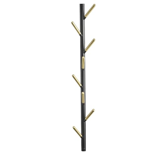 Vintage Vertikale Garderobenleiste aus Messing mit Haken zum Aufhängen für Flur, Badezimmer, Schwarz, 80 cm Vintage Vertikale Garderobenleiste aus Messing mit Haken zum Aufhängen für Flur, Badezimmer, Schwarz, 80 cm von PTATT