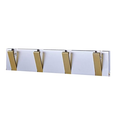 Weiße Wandgarderobe, kann versteckt und frei skalierbar mit 4 Haken, Weltraum-Aluminium, Metallhakenleiste, Hakenleiste, Kleiderhaken zum Aufhängen, Weiß 1 Weiße Wandgarderobe, kann versteckt und frei skalierbar mit 4 Haken, Weltraum-Aluminium, Metallhakenleiste, Hakenleiste, Kleiderhaken zum Aufhängen, Weiß 1 von PTATT