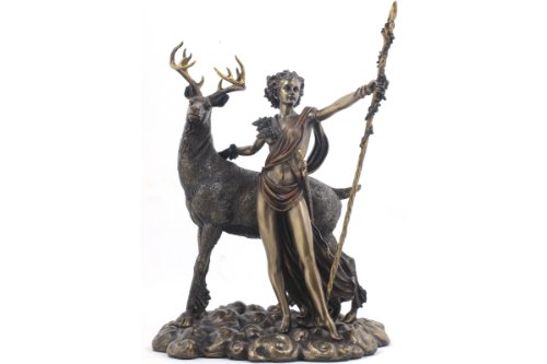 PTC 10.25 Inch Greek Goddess Diana Artemis and Moon Statue Figurine von PTC