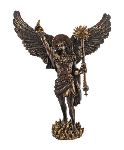 32,4 cm Erzengel Uriel mit Spear Religiöse Kunstharz Statue Figur von PTC