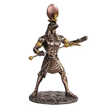 PTC 27,9 cm Ägyptische RA Mythologische Gott Bronze Finish Statue Figur von PTC