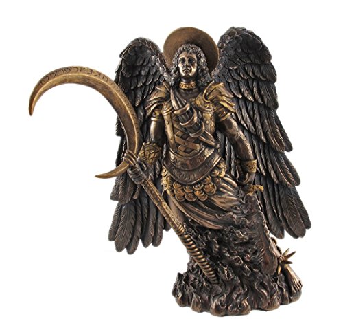 Erzengel Gabriel Figur bronziert - Krieger Statue Bronze-Optik bronziert von PTC