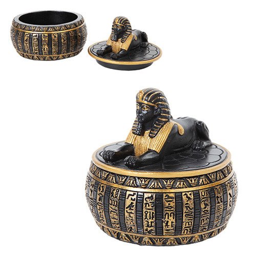 Sphinx Schmuckkästchen, ägyptisches Design, 10 cm, handbemalt Sphinx Schmuckkästchen, ägyptisches Design, 10 cm, handbemalt von PTC