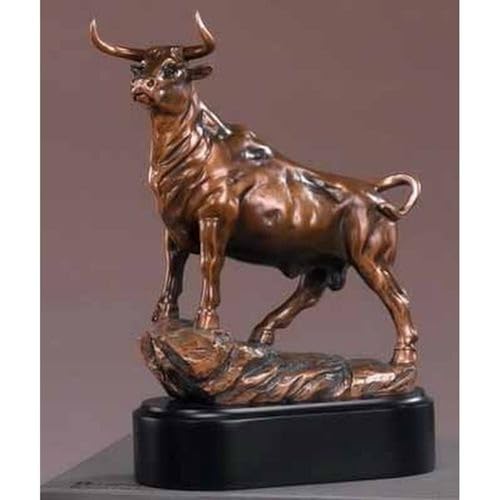 Wall Street Bull Standing Tall – Bronze Finish Statue Wall Street Bull Standing Tall – Bronze Finish Statue von PTC