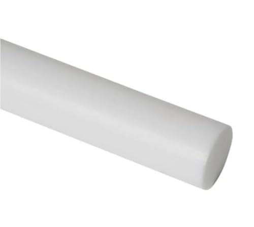 PTFE Teflon Rundstab (PTFE-Stab Ø 40 mm) 1 Meter - PTFE-Stab aus reinem PTFE-Granulat - Geeignet für -70 °C bis 260 °C - Chemikalienbeständig - Sehr niedriger Reibungskoeffizient von PTFETUBESHOP
